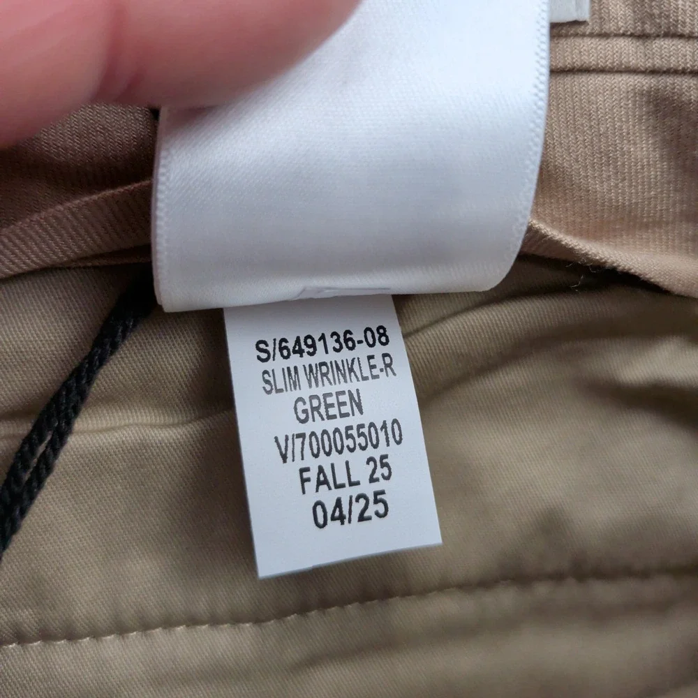 NEW Banana Republic Slim Wrinkle Resistant Dress Pants Mens 34x34‎ Gray Stretch